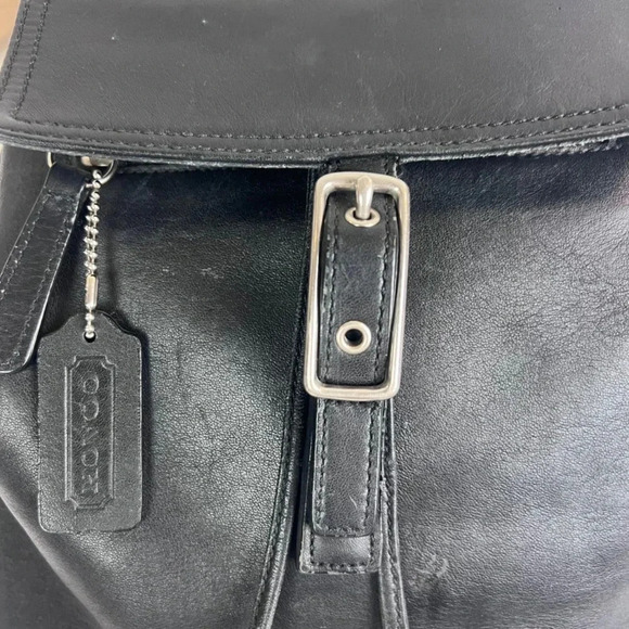 Coach Legacy Black Leather Daypack Backpack - Picture 4 of 10